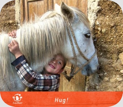 Fair Trade Photo Greeting Card Animals, Caring, Friendship, Funny, Hug, Love