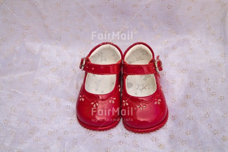 Fair Trade Photo Birth, Closeup, Colour image, Girl, Horizontal, New baby, People, Peru, Red, Shoe, South America