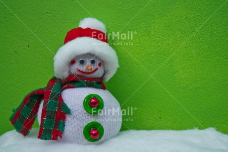Fair Trade Photo Christmas, Colour image, Horizontal, Peru, Smile, Snowman, South America, Studio