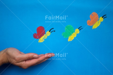 Fair Trade Photo Butterfly, Colour image, Get well soon, Good luck, Hand, Horizontal, Peru, South America