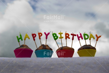 Fair Trade Photo Birthday, Colour image, Cupcake, Horizontal, Letter, Peru, South America