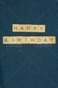 Fair Trade Photo Birthday, Blue, Colour, Colour image, Emotions, Happy, Letter, Object, Peru, Place, South America, Text, Vertical