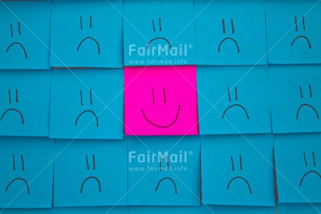 Fair Trade Photo Blue, Business, Colour image, Colourful, Different, Emotions, Exams, Face, Happiness, Indoor, Message, New Job, Office, Paper, Peru, Pink, Smile, Smiling, South America, Studio