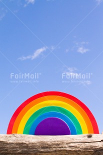 Fair Trade Photo Baptism, Blue, Colour image, Colourful, Day, Emotions, Good luck, Happiness, Love, Multi-coloured, Outdoor, Peace, Peru, Rainbow, Sky, South America, Vertical