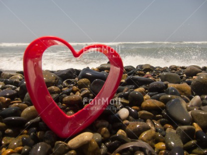 Fair Trade Photo Beach, Closeup, Colour image, Day, Heart, Horizontal, Love, Mothers day, Outdoor, Peru, Sea, South America, Stone, Summer, Valentines day, Water