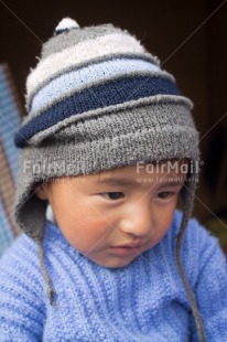 Fair Trade Photo Colour image, Cute, Latin, One boy, People, Peru, Portrait headshot, South America, Vertical