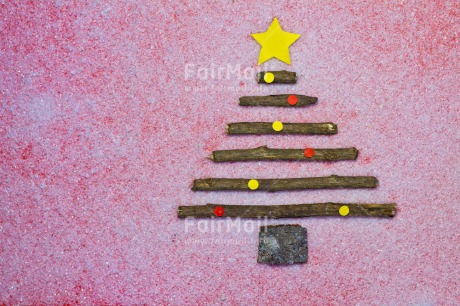 Fair Trade Photo Christmas, Colour image, Horizontal, Peru, Snow, South America, Star, Tree
