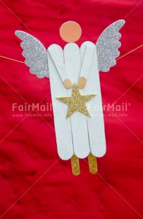 Fair Trade Photo Angel, Christmas, Colour image, Gold, Peru, Red, Silver, South America, Star, Vertical