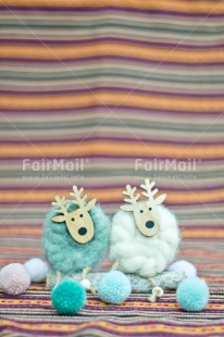 Fair Trade Photo Activity, Adjective, Animals, Blue, Celebrating, Christmas, Christmas decoration, Colour, Object, Peruvian fabric, Present, Reindeer, Vertical, White