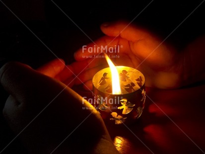 Fair Trade Photo Candle, Christmas, Colour image, Flame, Horizontal, Indoor, Peru, South America, Tabletop