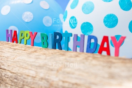 Fair Trade Photo Birthday, Blue, Colour, Colour image, Emotions, Happy, Horizontal, Letter, Object, Party, Peru, Place, South America, Text
