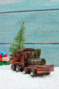 Fair Trade Photo Christmas, Christmas decoration, Christmas tree, Colour image, Object, Peru, Place, Present, Snow, Snowflake, South America, Train, Vertical