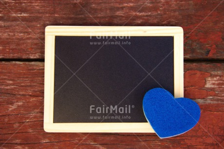 Fair Trade Photo Blackboard, Blue, Colour image, Fathers day, Heart, Horizontal, Love, Message, Mothers day, Outdoor, Peru, South America, Table, Valentines day, Wood