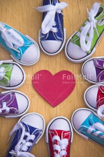 Fair Trade Photo Circle, Colour image, Colourful, Friendship, Love, Multi-coloured, Peru, Shoe, South America, Together, Valentines day, Wood