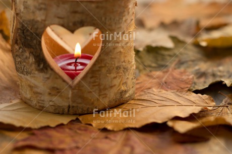 Fair Trade Photo Autumn, Candle, Condolence-Sympathy, Flame, Heart, Leaf, Love, Seasons, Thinking of you