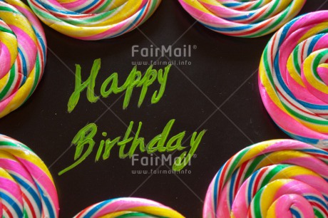 Fair Trade Photo Birthday, Closeup, Congratulations, Horizontal, Lollipop, Peru, South America
