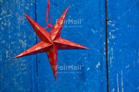Fair Trade Photo Blue, Christmas, Closeup, Colour image, Door, Horizontal, Peru, Red, South America, Star