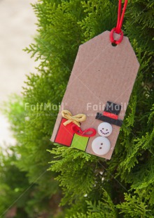 Fair Trade Photo Christmas, Colour image, Gift, Peru, Snowman, South America, Tree, Vertical