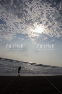 Fair Trade Photo Beach, Colour image, Condolence-Sympathy, Day, Emotions, Freedom, Loneliness, One person, Outdoor, Peru, Sea, South America, Travel, Vertical