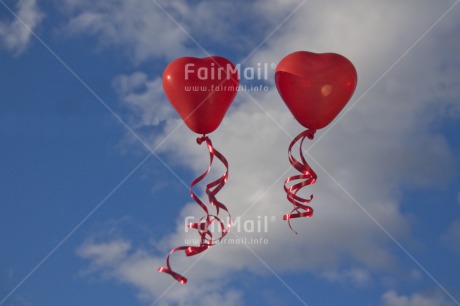 Fair Trade Photo Balloon, Blue, Colour image, Heart, Horizontal, Love, Marriage, Peru, Red, Sky, South America, Summer, Valentines day, Wedding