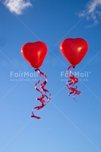 Fair Trade Photo Balloon, Blue, Colour image, Heart, Love, Marriage, Peru, Red, Sky, South America, Summer, Valentines day, Vertical, Wedding