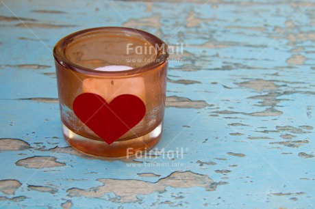 Fair Trade Photo Blue, Candle, Colour image, Day, Fathers day, Glass, Heart, Horizontal, Love, Mothers day, Peru, South America, Table, Valentines day, Wood