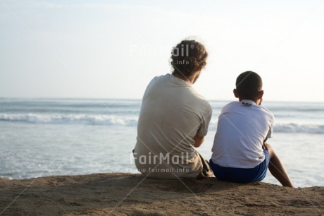 Fair Trade Photo 10-15 years, 20-25 years, Activity, Beach, Brother, Colour image, Day, Friendship, Horizontal, Ocean, Outdoor, People, Peru, Sea, Sitting, South America, Team, Together, Two