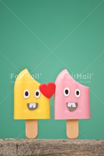 Fair Trade Photo Blue, Chachapoyas, Colour image, Food and alimentation, Heart, Ice cream, Icicle, Love, Marriage, Peru, Pink, Red, South America, Thinking of you, Valentines day, Vertical, Wedding, Yellow