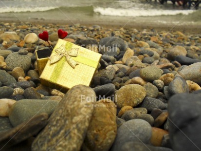 Fair Trade Photo Beach, Colour image, Day, Gift, Gold, Heart, Horizontal, Love, Outdoor, Peru, Red, Seasons, South America, Stone, Summer, Valentines day