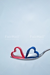 Fair Trade Photo Blue, Colour image, Heart, Love, Marriage, Peru, Red, South America, Spoon, Thinking of you, Valentines day, Vertical, Wedding, White