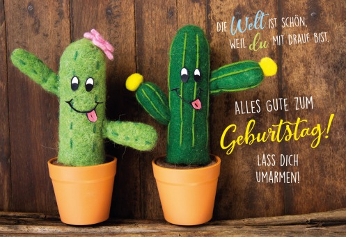 Fair Trade Photo Greeting Card Cactus, Colour image, Couple, Door, Friendship, Funny, Love, Peru, South America, Valentines day, Wood