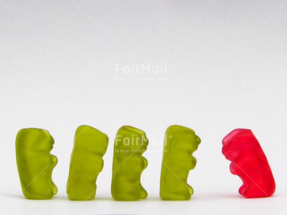 Fair Trade Photo Activity, Animals, Bear, Business, Colour image, Different, Food and alimentation, Green, Indoor, Office, Peru, Red, South America, Standing, Studio, Sweets