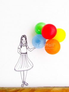 Fair Trade Photo Activity, Balloon, Birthday, Celebrating, Colour image, Colourful, Congratulations, Drawing, Friendship, Gift, Girl, Multi-coloured, Paper, People, Peru, Seasons, Sister, South America, Summer, Vertical