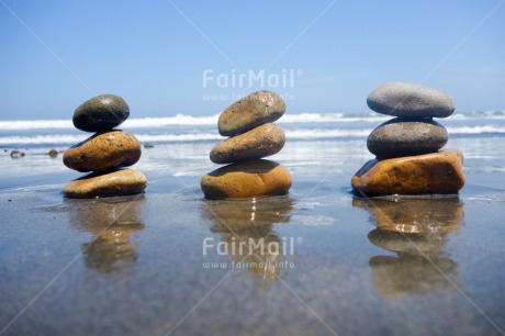 Fair Trade Photo Balance, Beach, Colour image, Horizontal, Peru, Reflection, Sea, South America, Stone, Wellness