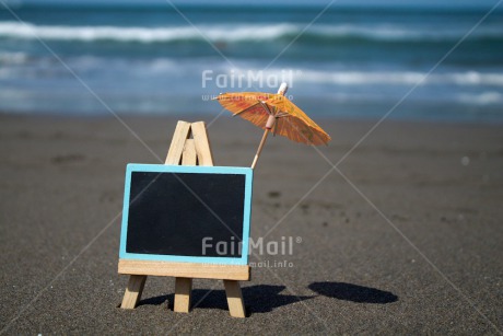 Fair Trade Photo Beach, Colour image, Exams, Horizontal, Peru, Sea, South America, Summer, Umbrella