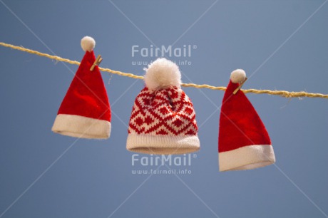 Fair Trade Photo Christmas, Colour image, Hat, Horizontal, Peru, Seasons, Sky, South America, Washingline, Winter, Wool