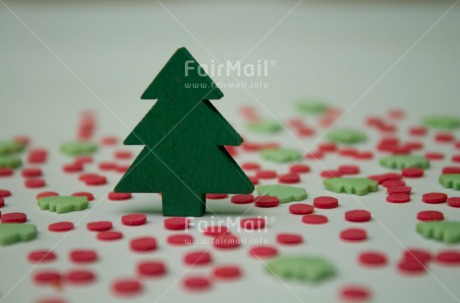 Fair Trade Photo Christmas, Colour image, Green, Horizontal, Peru, Red, South America, Sweets, Tree, White