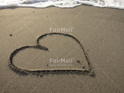 Fair Trade Photo Beach, Colour image, Day, Heart, Horizontal, Love, Marriage, Outdoor, Peru, Sand, South America, Valentines day
