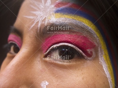 Fair Trade Photo Activity, Closeup, Colour image, Day, Decoration, Ethnic-folklore, Festivals and Performances, Horizontal, Indoor, Looking at camera, One girl, People, Peru, South America