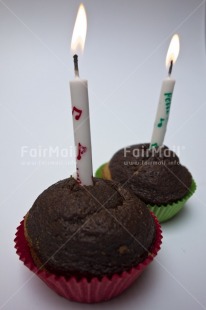 Fair Trade Photo Birthday, Cake, Candle, Colour image, Flame, Indoor, Peru, South America, Studio, Vertical