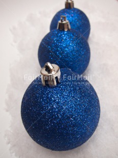Fair Trade Photo Blue, Christmas ball, Peru, South America, Studio, Vertical, White