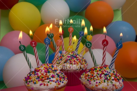 Fair Trade Photo Balloon, Birthday, Cake, Candle, Colourful, Cupcake, Flame, Horizontal, Letter, Party, Peru, South America, Studio, Sweets