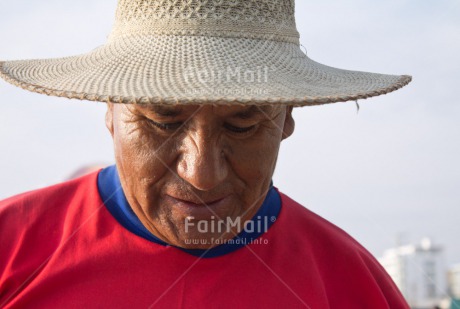 Fair Trade Photo Activity, Colour image, Day, Hat, Horizontal, Looking away, One man, Outdoor, People, Peru, Portrait headshot, South America
