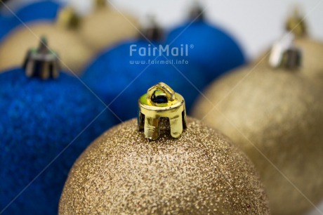 Fair Trade Photo Blue, Christmas, Christmas ball, Closeup, Colour image, Gold, Horizontal, Peru, South America