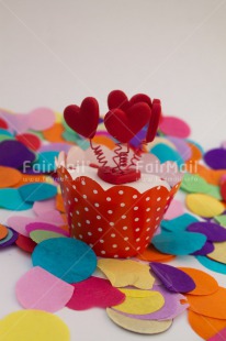 Fair Trade Photo Birthday, Closeup, Colour image, Cupcake, Heart, Love, Peru, South America, Studio, Sweets, Valentines day