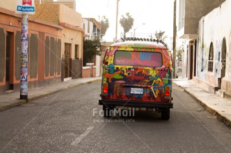 Fair Trade Photo Bus, Colourful, Day, Freedom, Holiday, Horizontal, Outdoor, Peru, South America, Street, Streetlife, Transport, Travel
