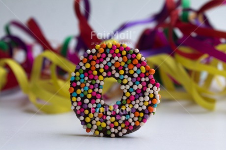 Fair Trade Photo Birthday, Cake, Circle, Colour image, Doughnut, Horizontal, Party, Peru, Round, South America, Sweets