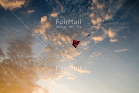 Fair Trade Photo Clouds, Colour image, Freedom, Kite, Peru, Sky, South America, Summer