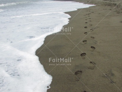 Fair Trade Photo Beach, Footstep, Horizontal, Peru, Sand, Sea, South America, Spirituality, Travel, Wellness