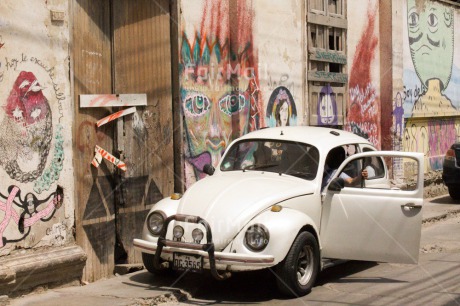 Fair Trade Photo Car, Colour image, Day, Graffity, Horizontal, Outdoor, Peru, South America, Street, Streetlife, Transport